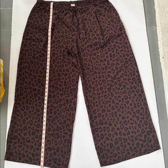 PINK Victoria's Secret Satin Pull-On Trouser Pants Leopard Print Trousers XXL - Picture 14 of 16